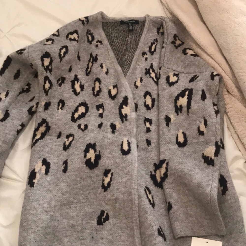 Animal Print Cardigan Sweater
